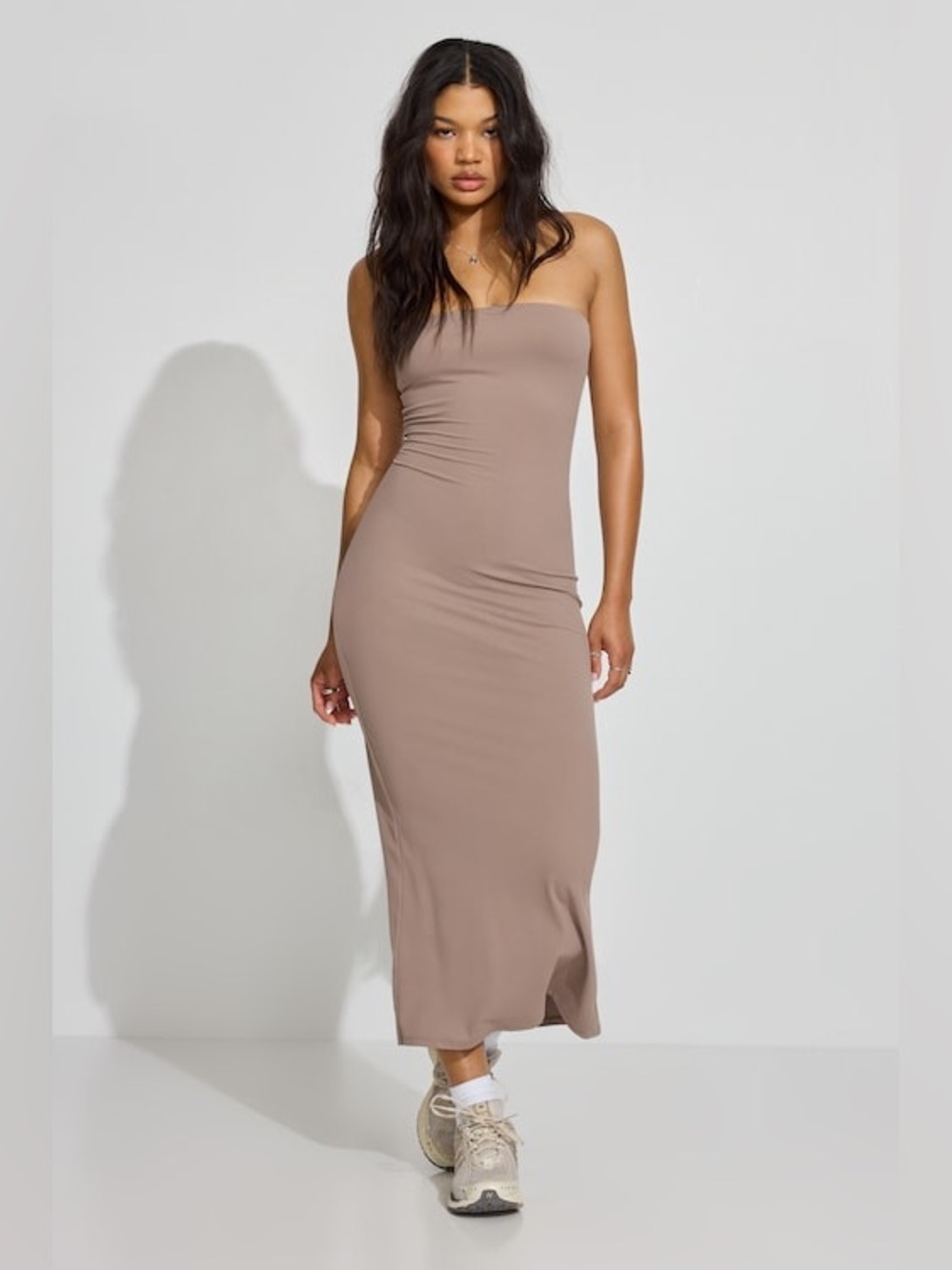 Garage Women’s Taupe Bodycon Midi Dress